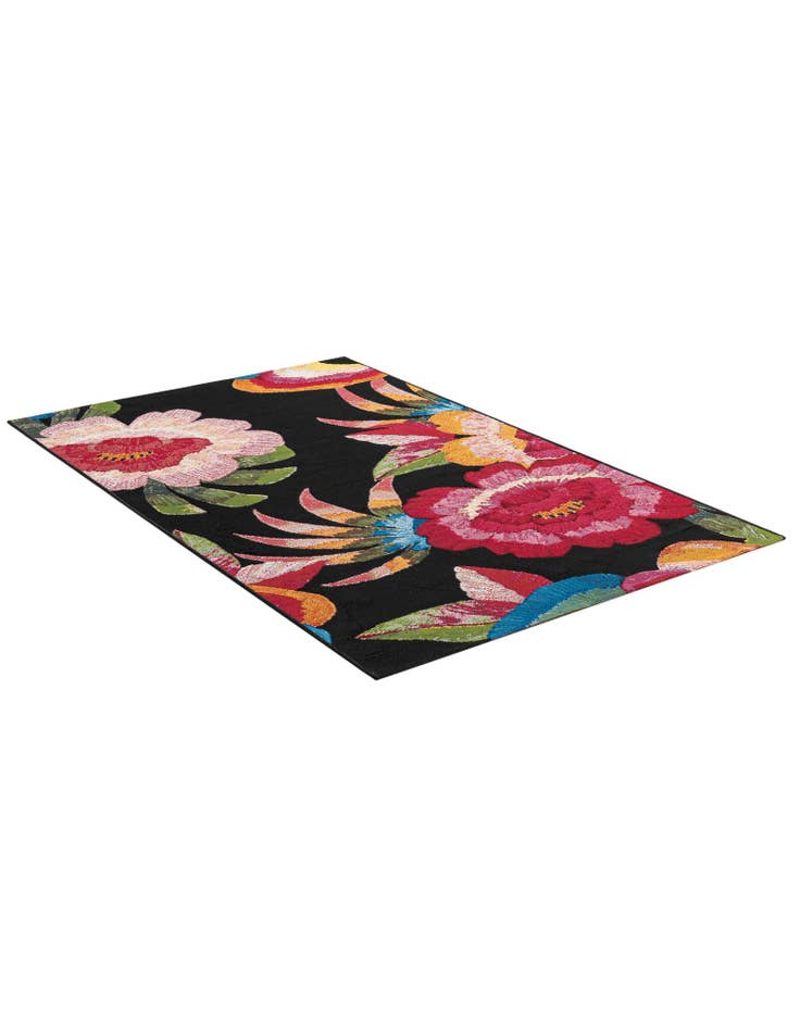 Detail image of 3' 3 x 5' 3  Washable Botanical Indoor / Outdoor Rug