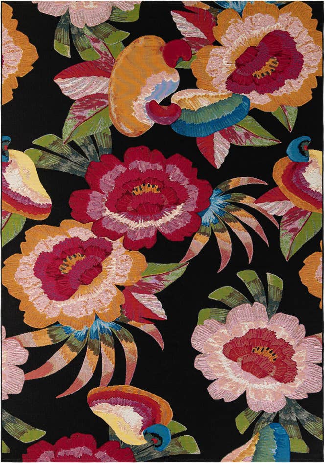 Detail image of 7' x 10' Easy-Clean Botanical Indoor / Outdoor Rug