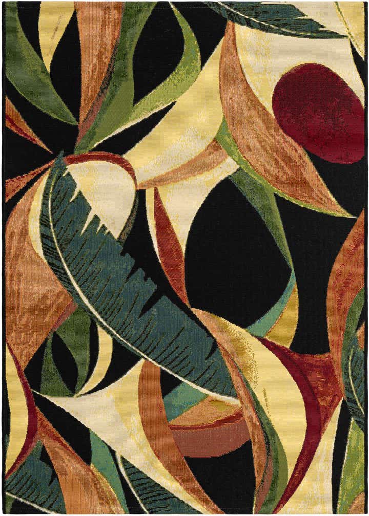 3' 3 x 5' 3 Easy-Clean Botanical Indoor / Outdoor Rug