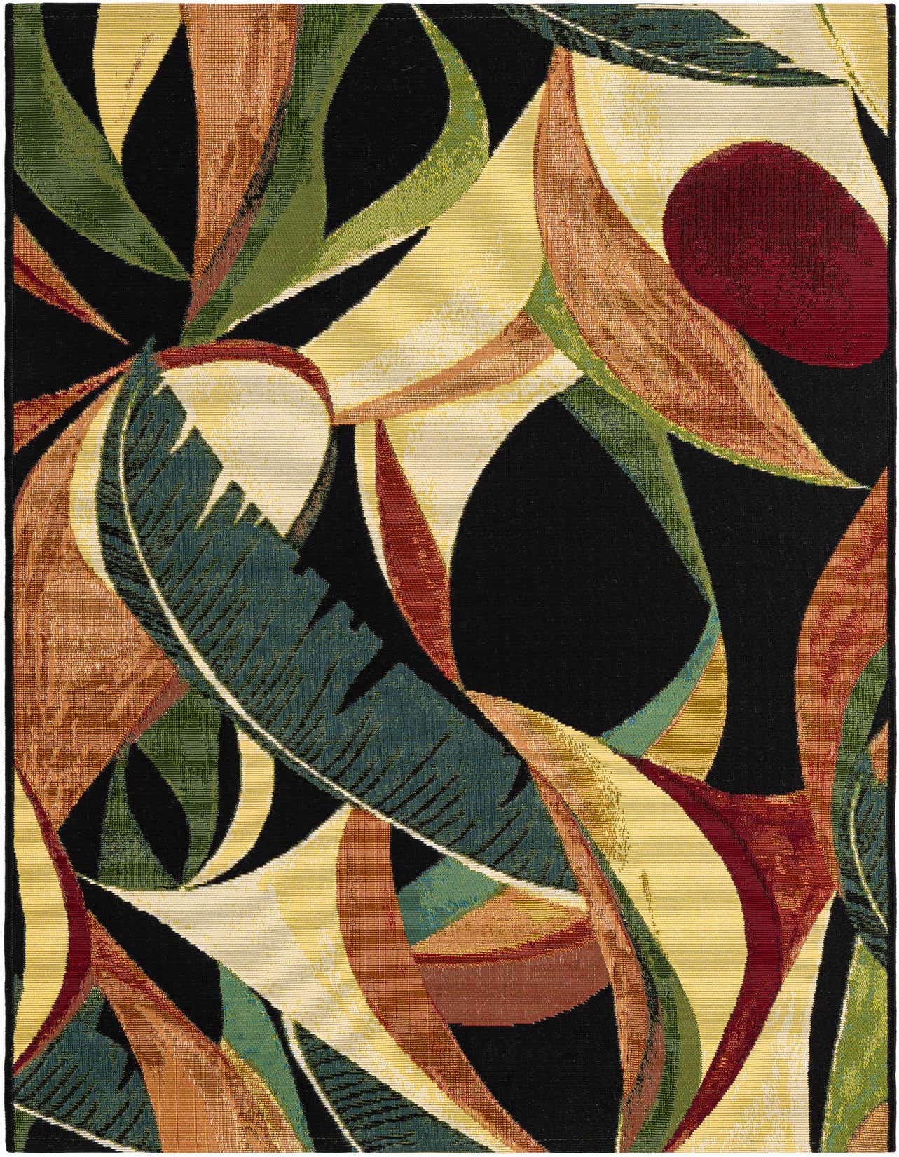 3' 3 x 5' 3 Easy-Clean Botanical Indoor / Outdoor Rug