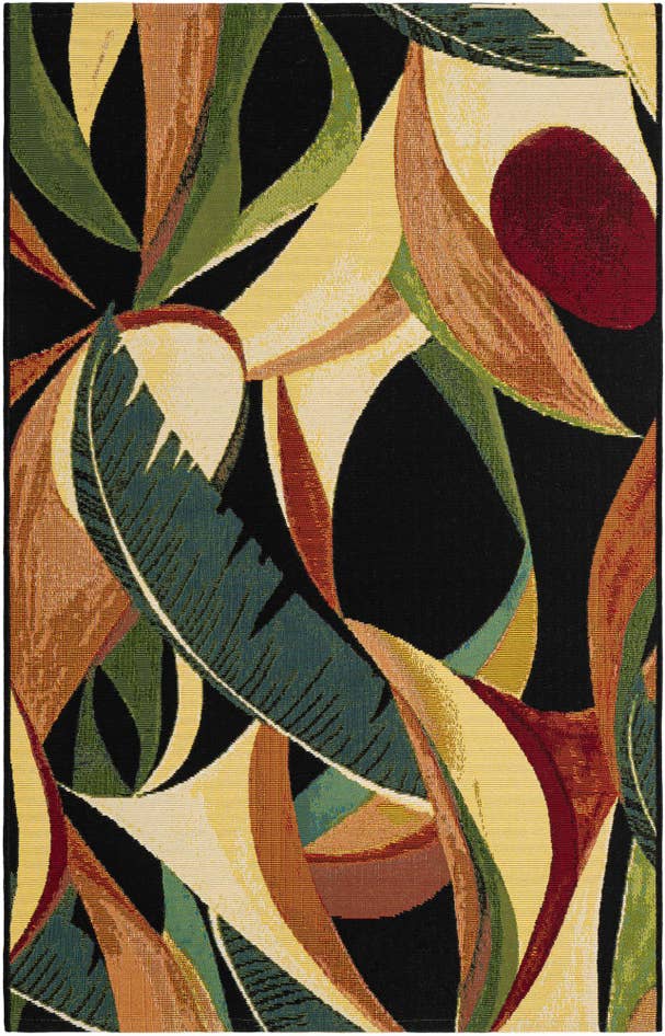 Detail image of 3' 3 x 5' 3 Easy-Clean Botanical Indoor / Outdoor Rug
