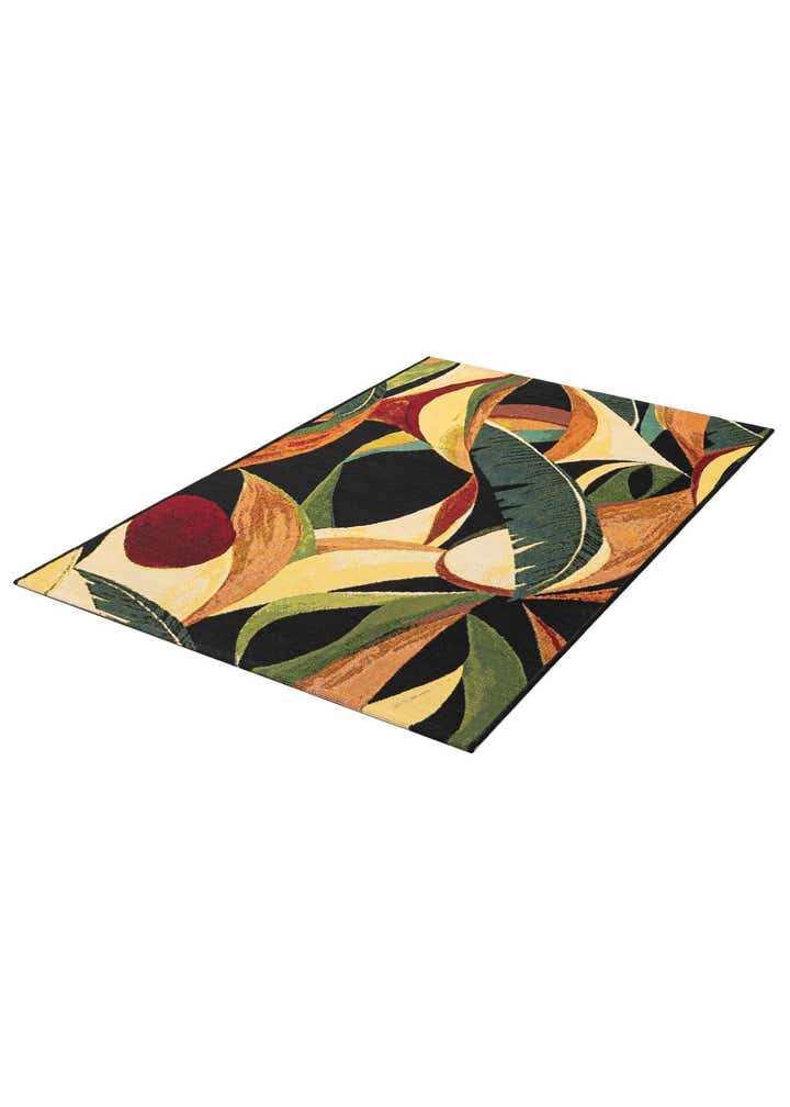 3' 3 x 5' 3 Easy-Clean Botanical Indoor / Outdoor Rug