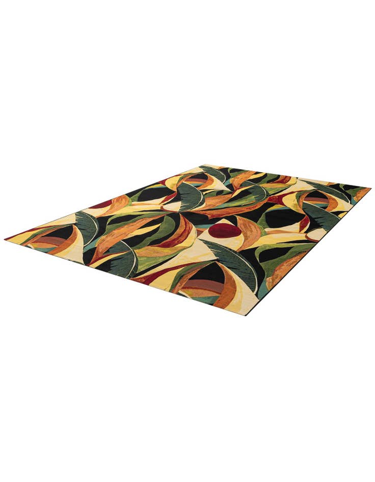 Detail image of 7' 10 x 11' Easy-Clean Botanical Indoor / Outdoor Rug