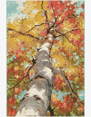 Easy-Clean Botanical Indoor / Outdoor Rug