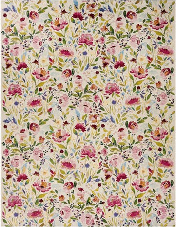 9' x 12' Easy-Clean Botanical Indoor / Outdoor Rug