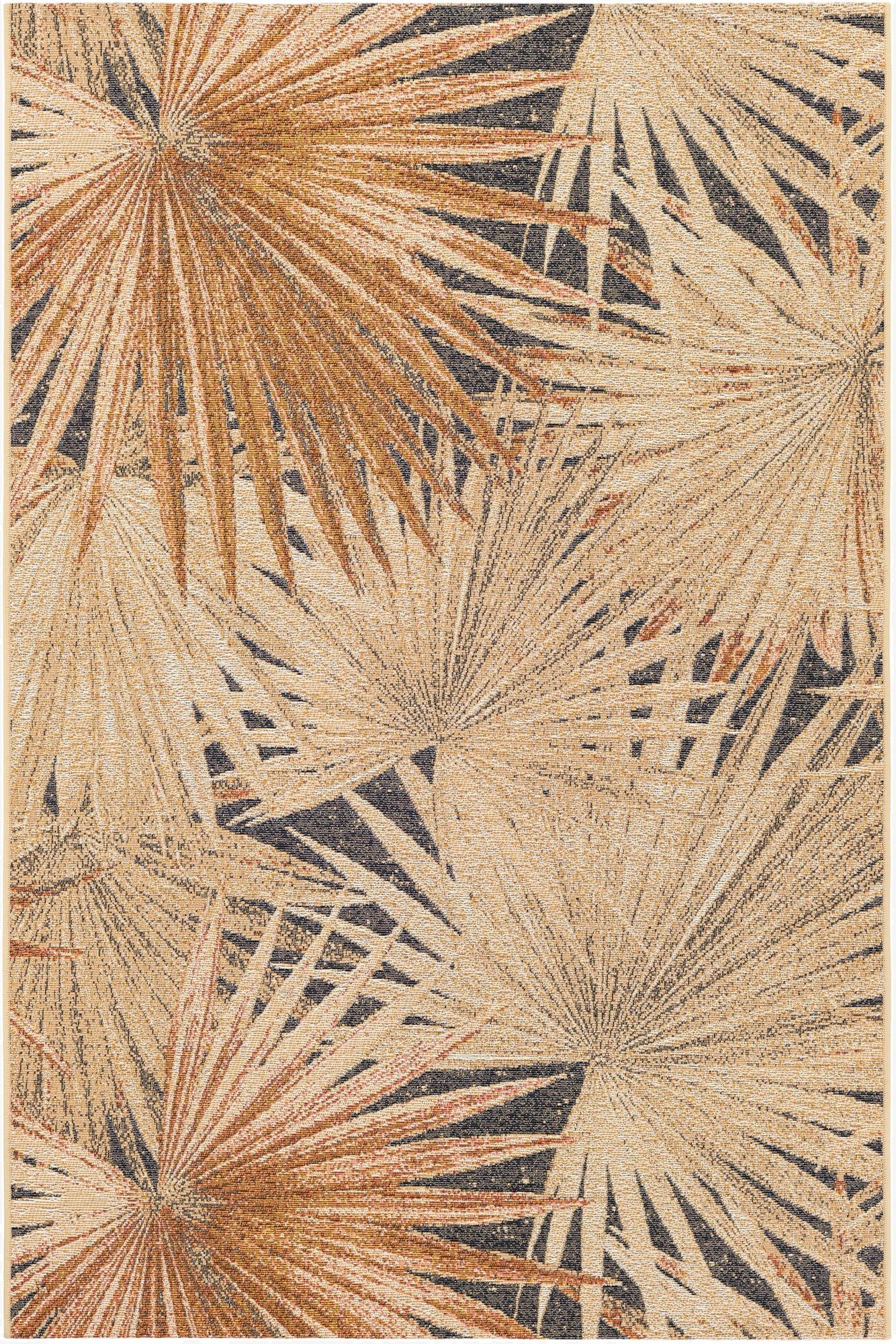 4' x 6'  Washable Botanical Indoor / Outdoor Rug