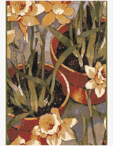 Easy-Clean Botanical Indoor / Outdoor Rug