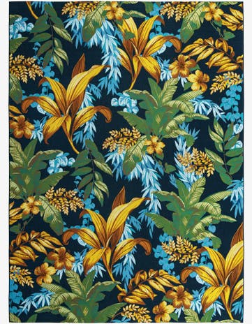 10' x 14' 2 Easy-Clean Botanical Indoor / Outdoor Rug