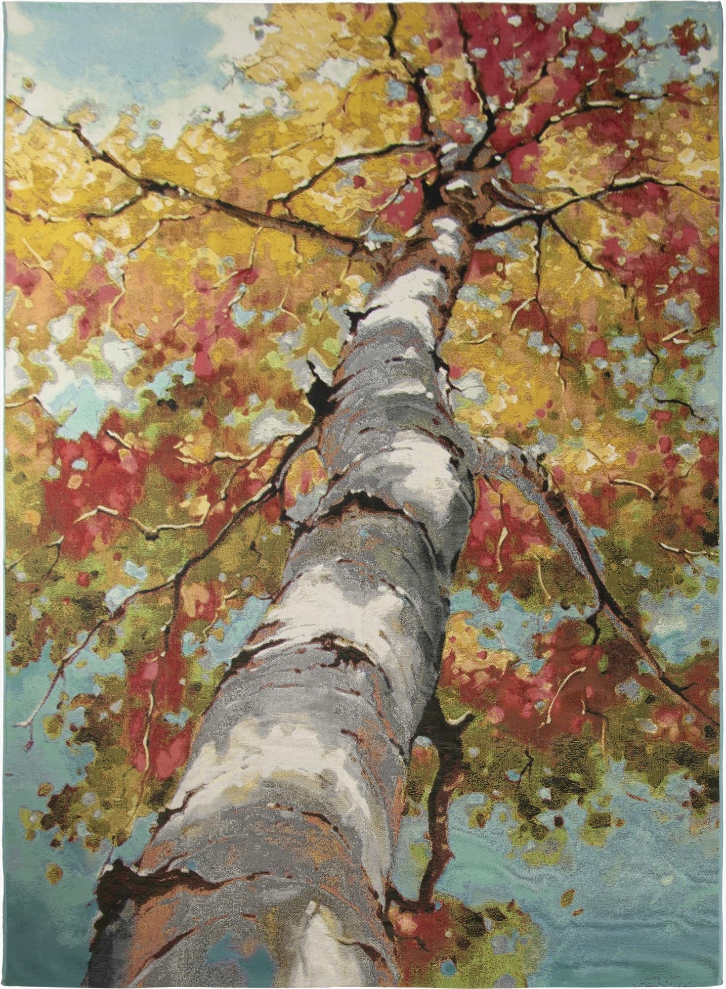 Primary image 5' 3 x 8'  Washable Botanical Indoor / Outdoor Rug