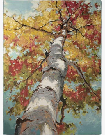 5' 3 x 8' Easy-Clean Botanical Indoor / Outdoor Rug