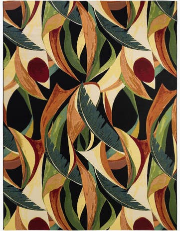 Easy-Clean Botanical Indoor / Outdoor Rug