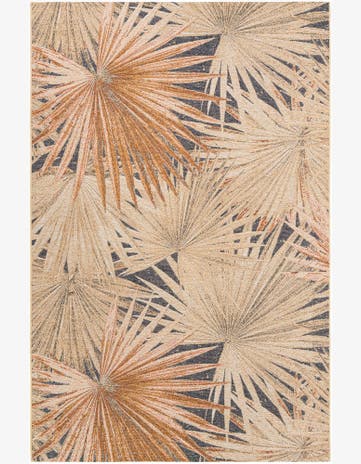 6' x 9' Easy-Clean Botanical Indoor / Outdoor Rug