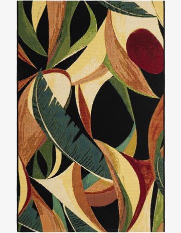 Easy-Clean Botanical Indoor / Outdoor Rug