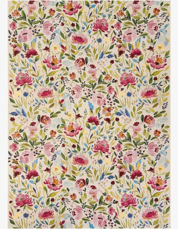 7' 10 x 11' Easy-Clean Botanical Indoor / Outdoor Rug