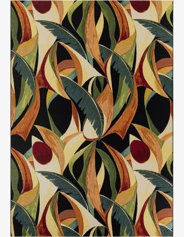 10' x 14' Easy-Clean Botanical Indoor / Outdoor Rug
