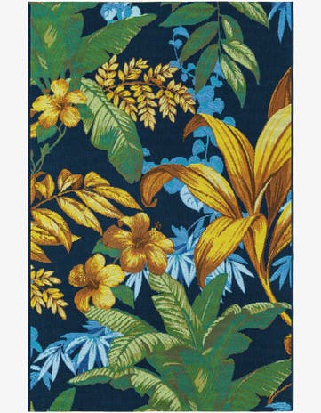 3' 3 x 5' 3 Easy-Clean Botanical Indoor / Outdoor Rug