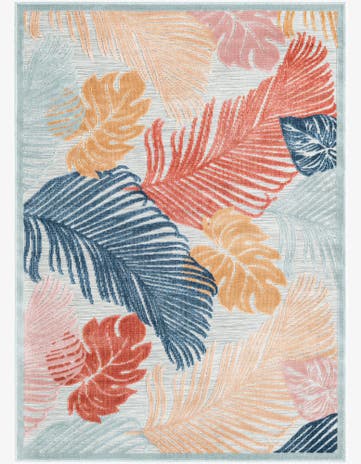 Easy-Clean Botanical Indoor / Outdoor Rug