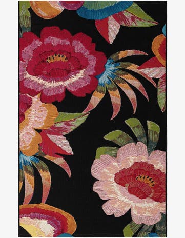 Easy-Clean Botanical Indoor / Outdoor Rug