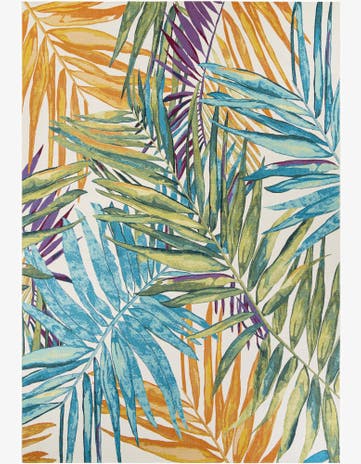 10' x 14' 2 Easy-Clean Botanical Indoor / Outdoor Rug