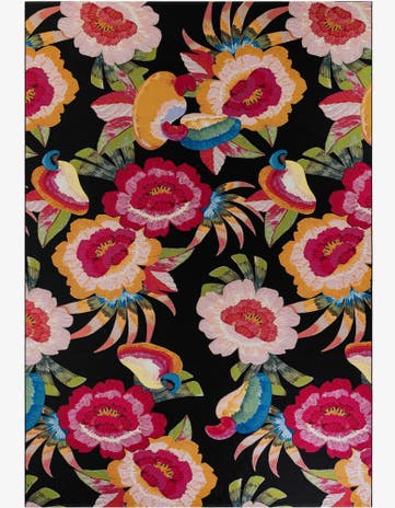 Easy-Clean Botanical Indoor / Outdoor Rug