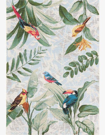 Easy-Clean Botanical Indoor / Outdoor Rug