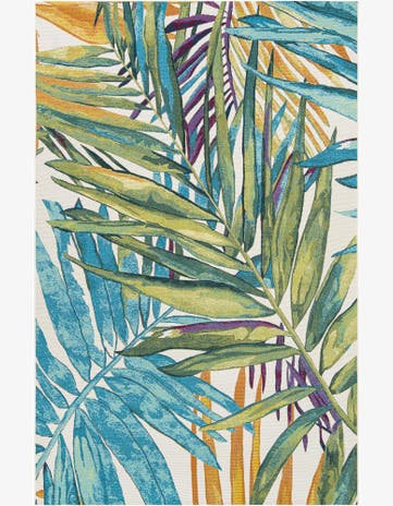 6' x 9' Easy-Clean Botanical Indoor / Outdoor Rug