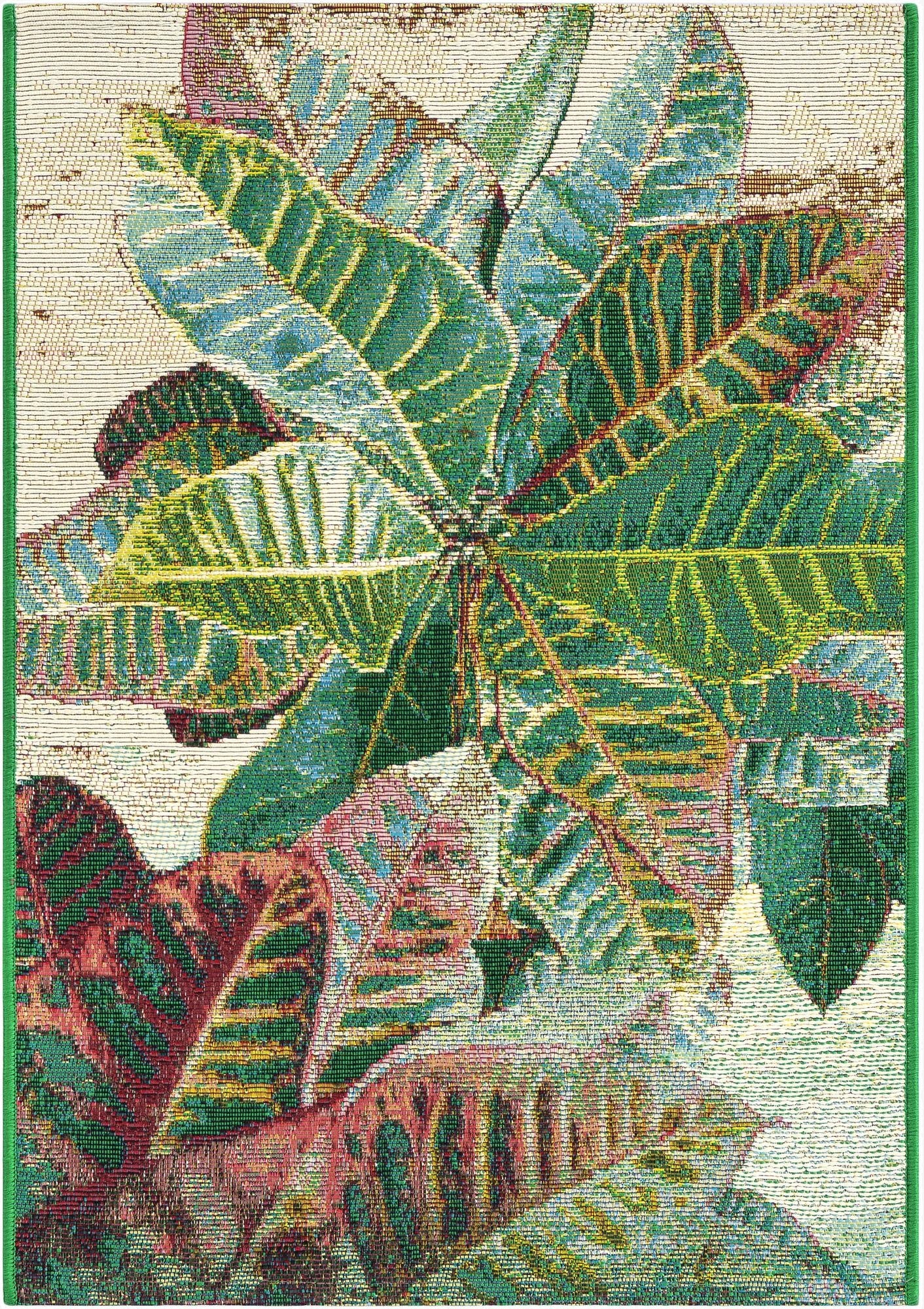 Primary image 2' x 3'  Washable Botanical Indoor / Outdoor Rug