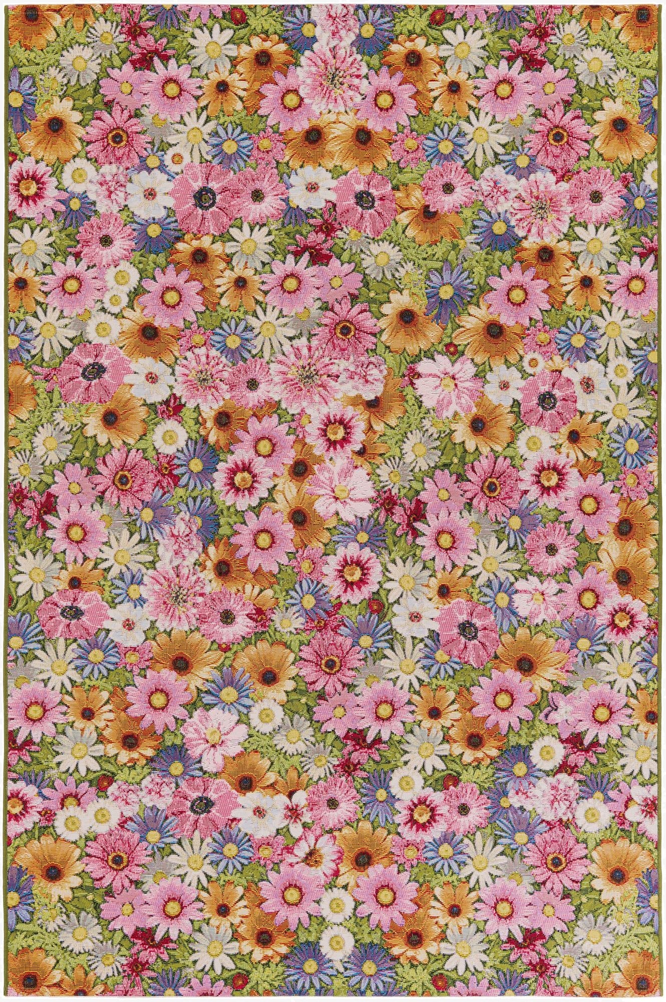 5' x 8'  Washable Botanical Indoor / Outdoor Rug