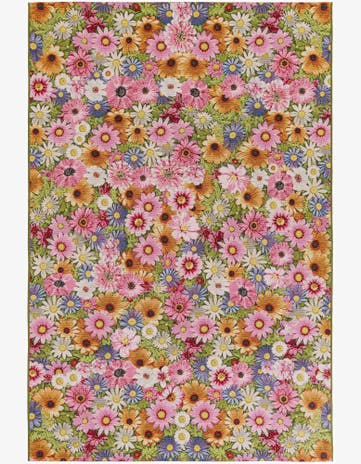 Easy-Clean Botanical Indoor / Outdoor Rug
