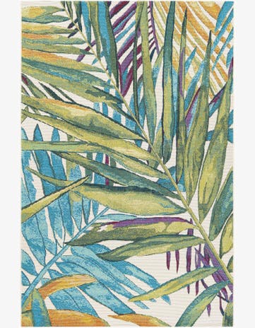 4' x 6' Easy-Clean Botanical Indoor / Outdoor Rug