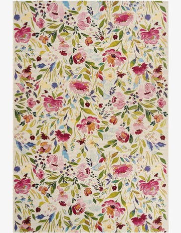 6' x 9' Easy-Clean Botanical Indoor / Outdoor Rug