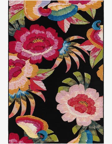 Easy-Clean Botanical Indoor / Outdoor Rug