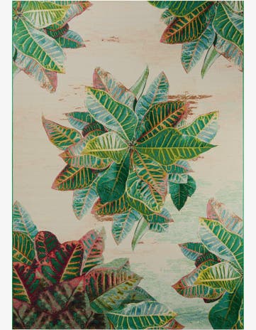 10' x 14' 2 Easy-Clean Botanical Indoor / Outdoor Rug