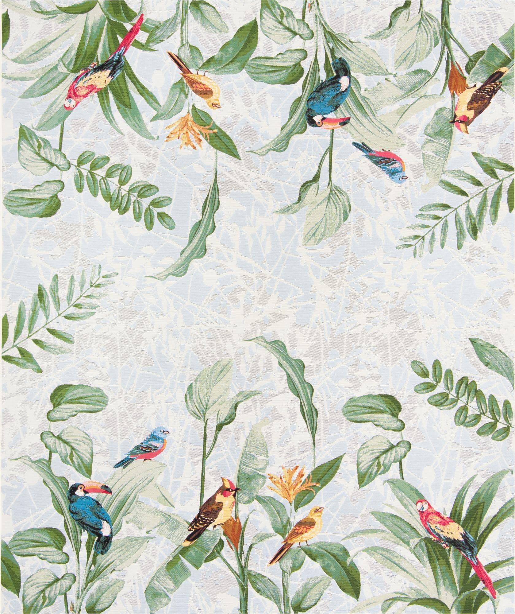 10' x 12'  Washable Botanical Indoor / Outdoor Rug