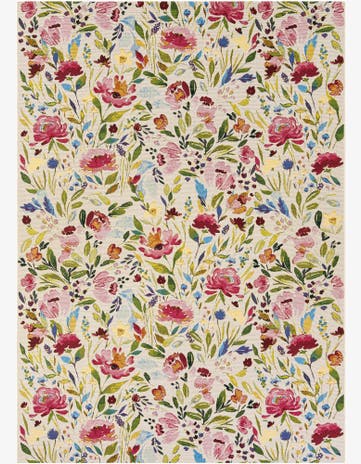 7' x 10' Easy-Clean Botanical Indoor / Outdoor Rug