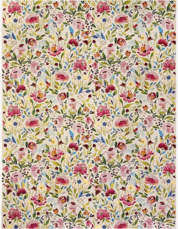 Easy-Clean Botanical Indoor / Outdoor Rug