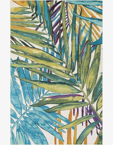 Easy-Clean Botanical Indoor / Outdoor Rug