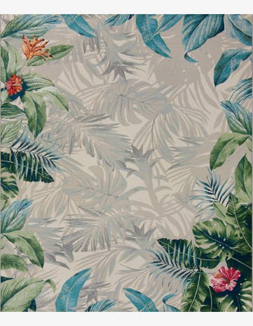 10' x 12' Easy-Clean Botanical Indoor / Outdoor Rug
