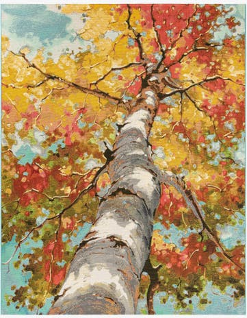 7' 10 x 10' Easy-Clean Botanical Indoor / Outdoor Rug