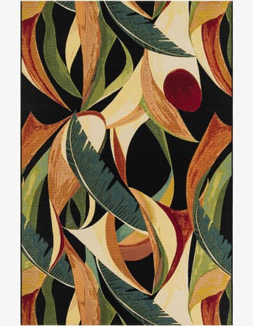 Easy-Clean Botanical Indoor / Outdoor Rug