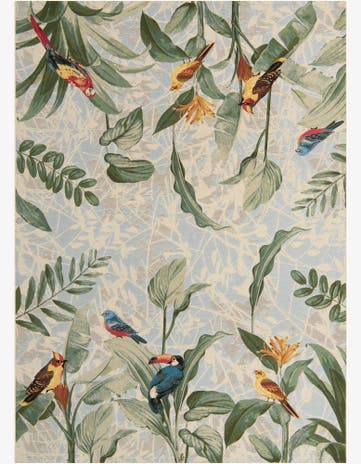 7' 10 x 11' Easy-Clean Botanical Indoor / Outdoor Rug