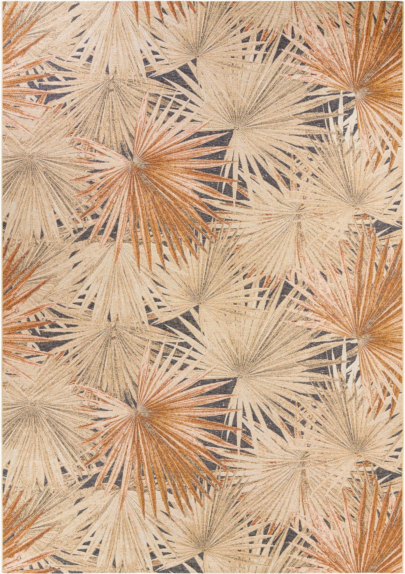 Primary image 10' x 14' 2  Washable Botanical Indoor / Outdoor Rug