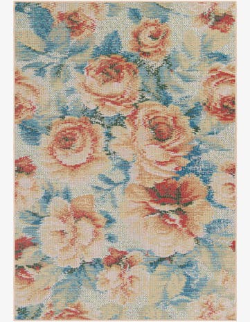 5' x 7' 3 Easy-Clean Botanical Indoor / Outdoor Rug