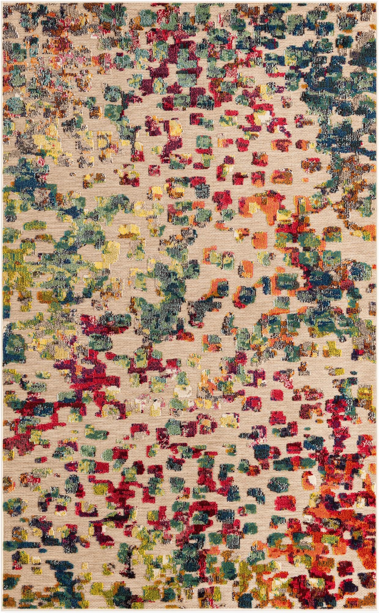 5' 3 x 8'  Washable Casablanca Indoor / Outdoor Rug