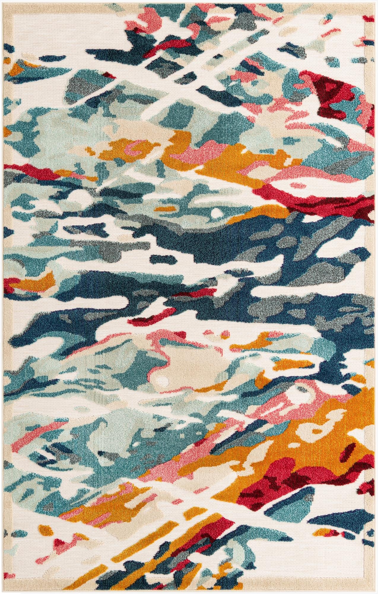 5' 3 x 8'  Washable Casablanca Indoor / Outdoor Rug