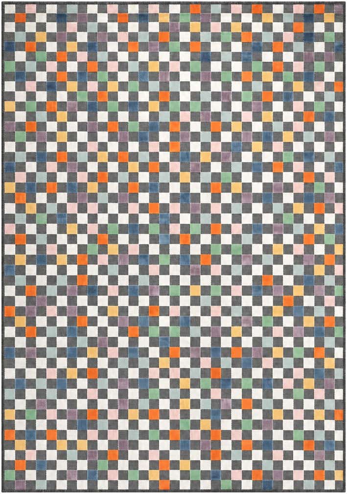 195cm x 275cm Leicht zu reinigen Checkered Innen- / Außenbereich Teppich