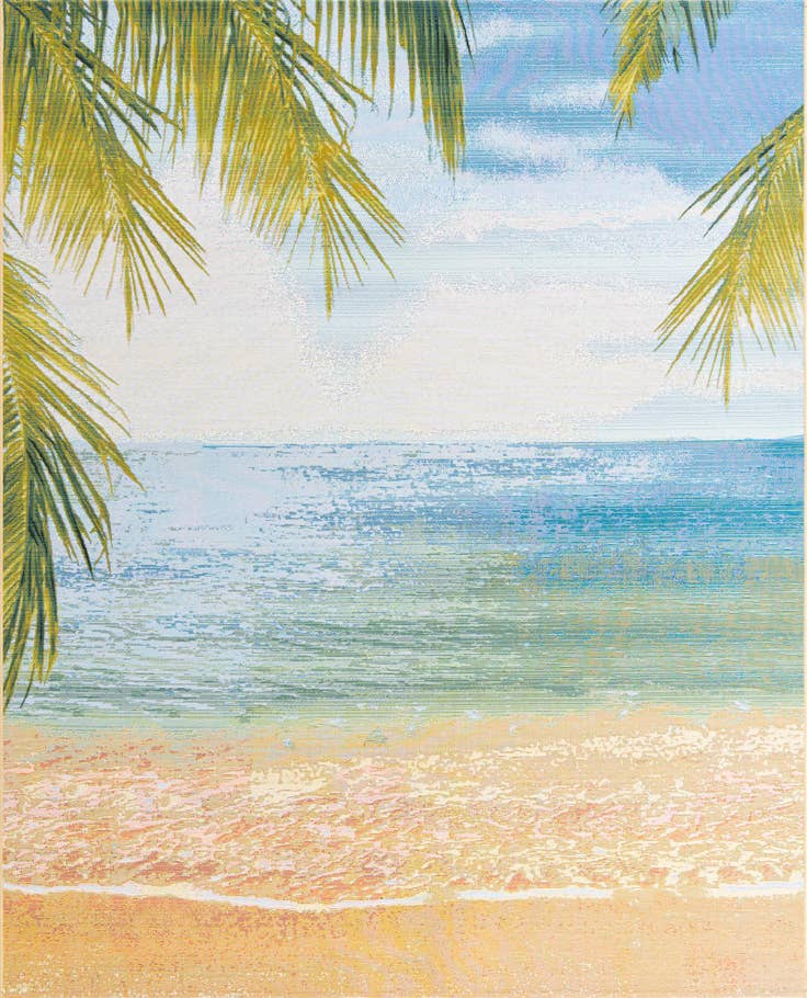 Detail image of 7' 10 x 10' Easy-Clean Coastal Indoor / Outdoor Rug