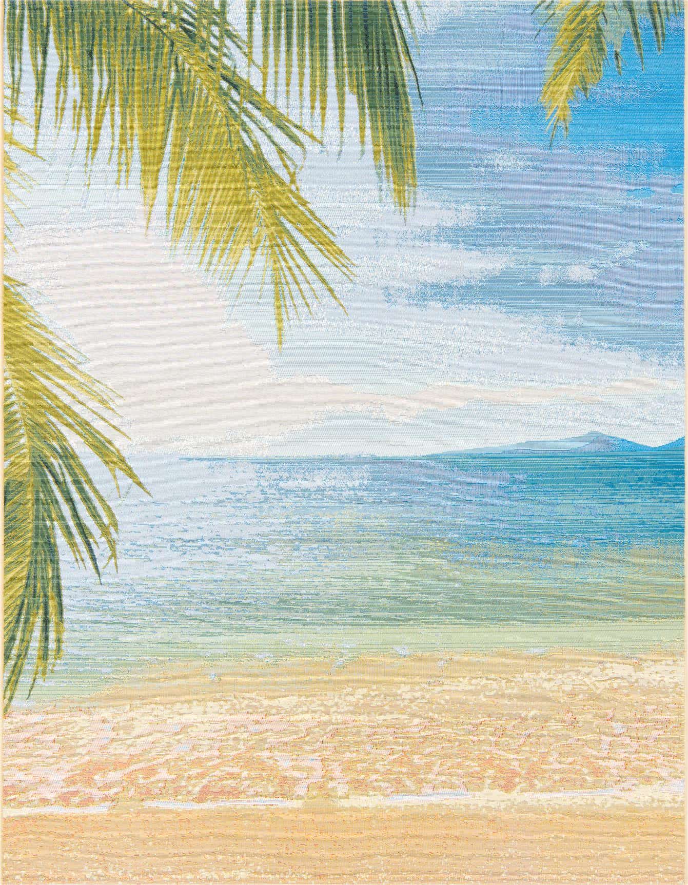 5' 3 x 8' Easy-Clean Coastal Indoor / Outdoor Rug