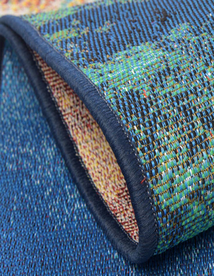 Detail image of 4' x 6'  Washable Coastal Indoor / Outdoor Rug