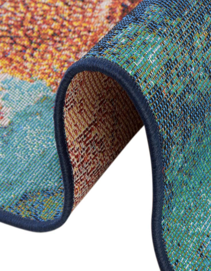 Detail image of 4' x 6'  Washable Coastal Indoor / Outdoor Rug